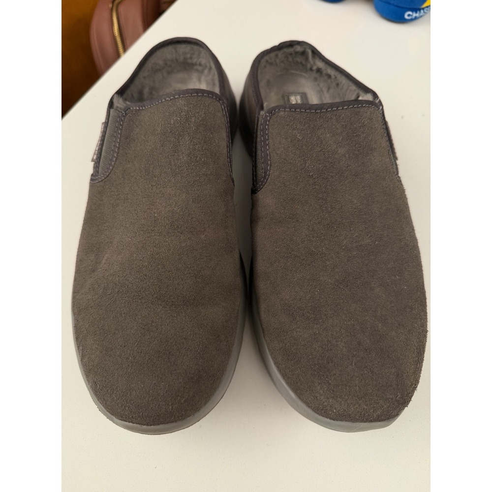 Skechers GoWalk Joy Suede Faux Fur Lined Slip On Shoes Gray 15530 Womens 9.5